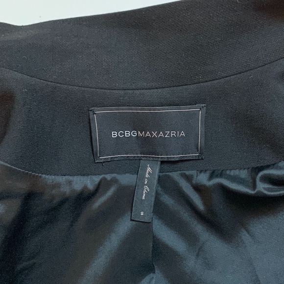 BCBG MaxAzria Abree Leather Trim Blazer Black - Picture 6 of 8